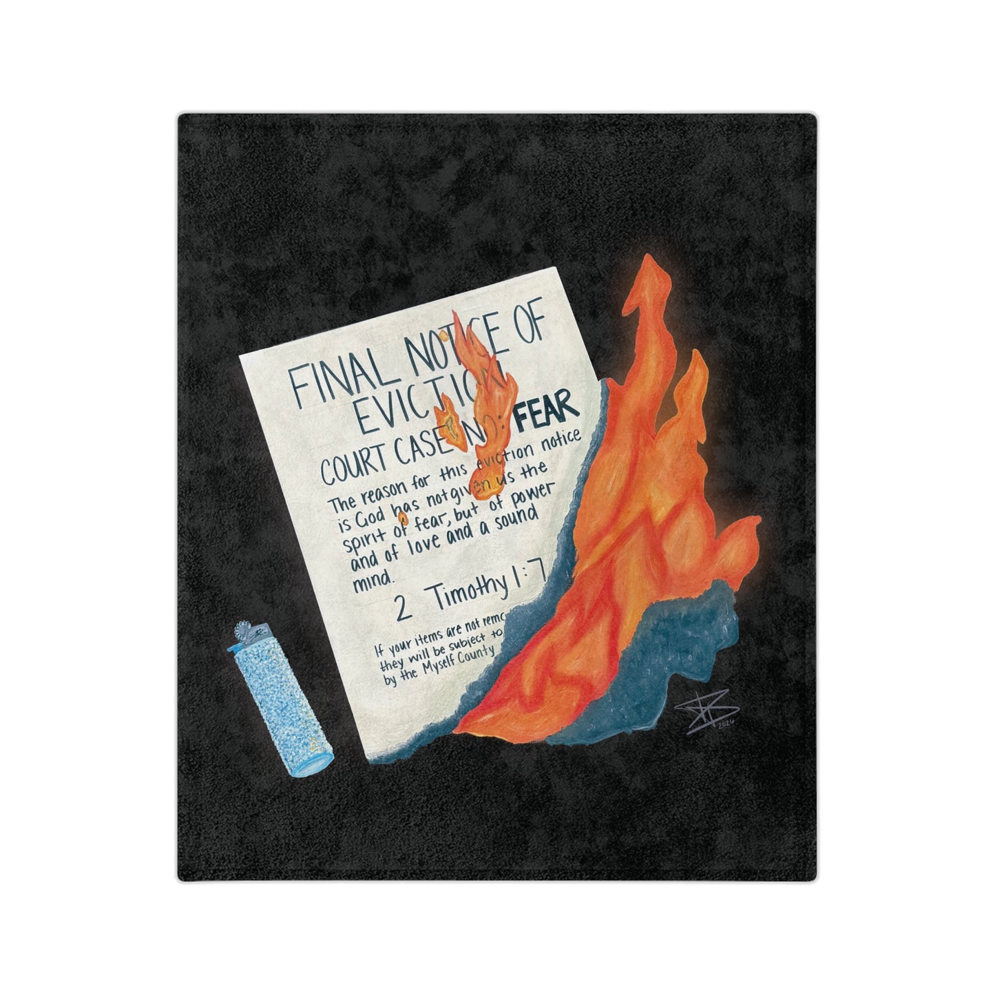 Fear Eviction Notice Microfiber Blanket