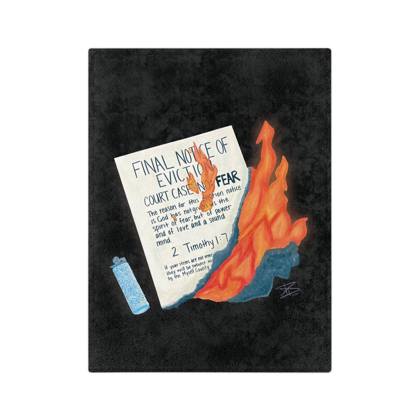 Fear Eviction Notice Microfiber Blanket