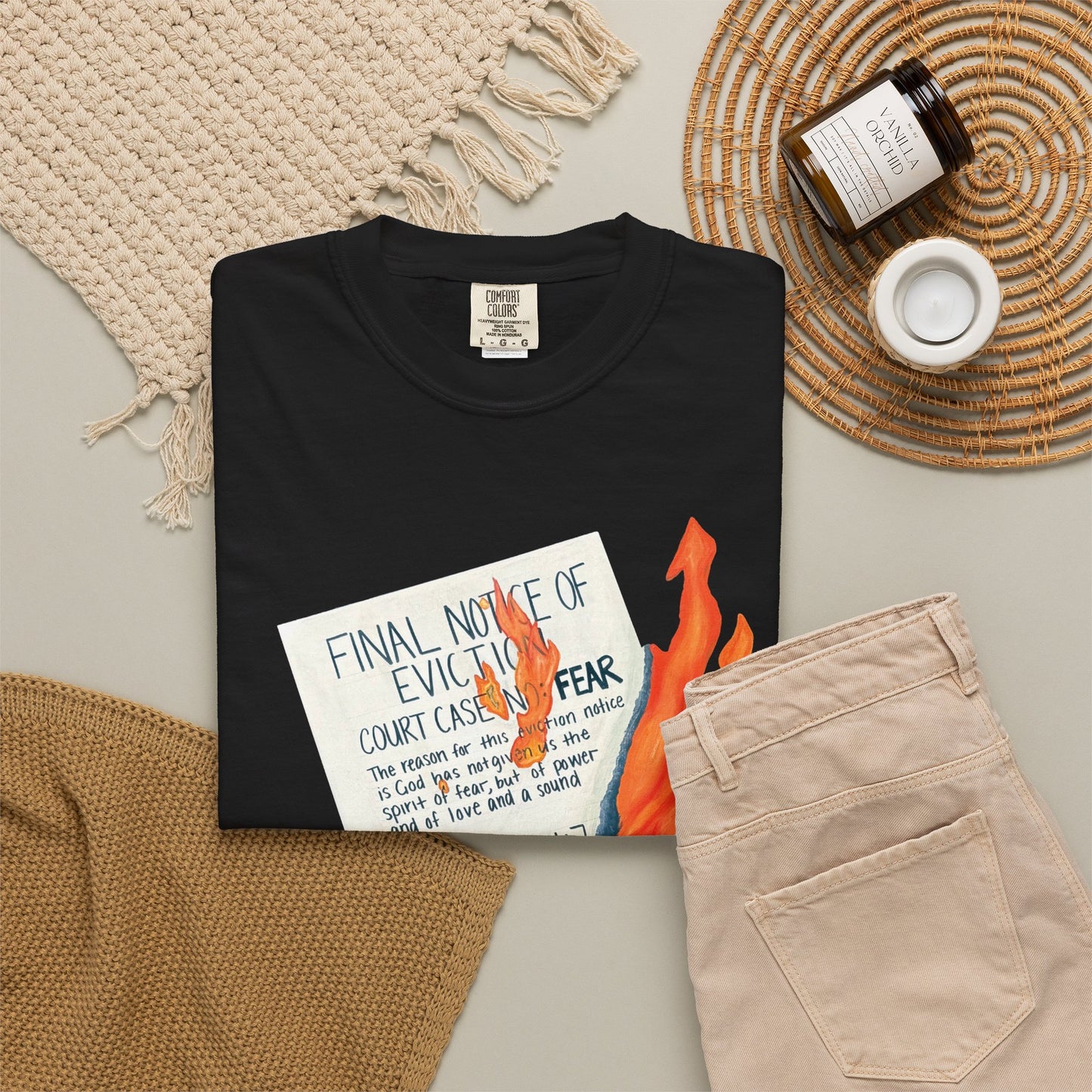 T-Shirt — 'Final Notice' Eviction Notice Burning Graphic Tee