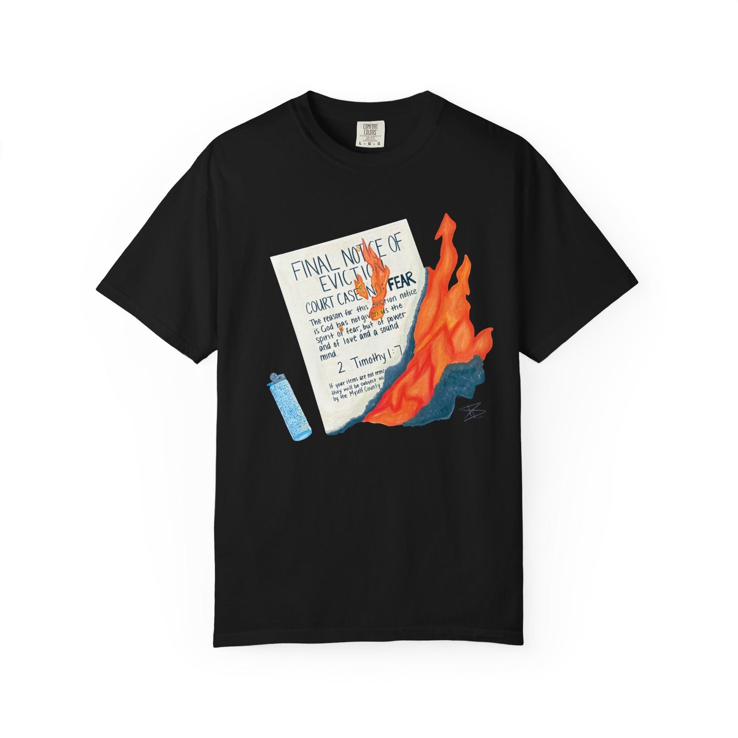 T-Shirt — 'Final Notice' Eviction Notice Burning Graphic Tee