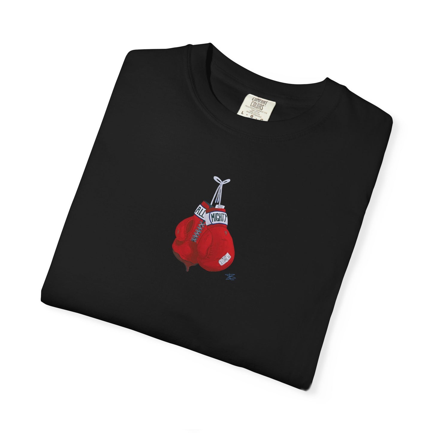 All Mighty Champion Tee — Vintage Boxing Gloves Graphic T-Shirt