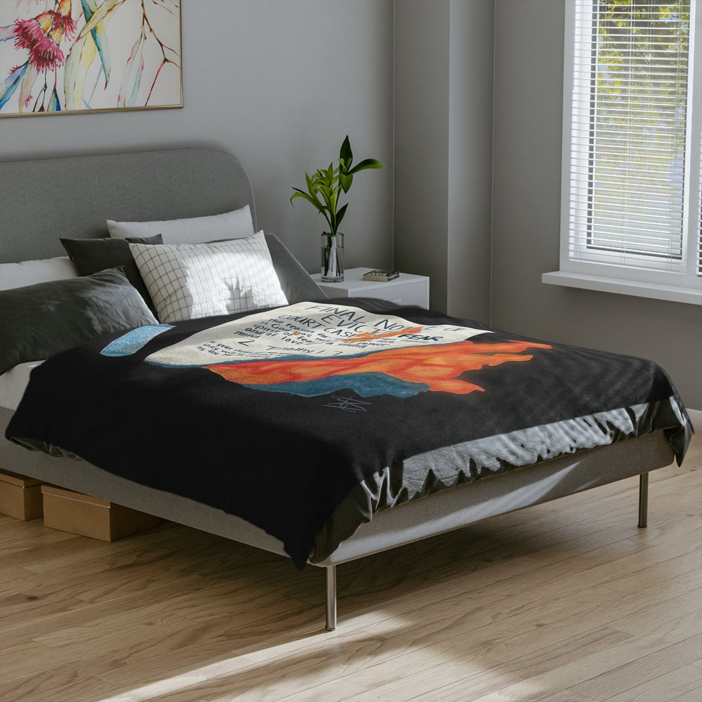Fear Eviction Notice Microfiber Blanket