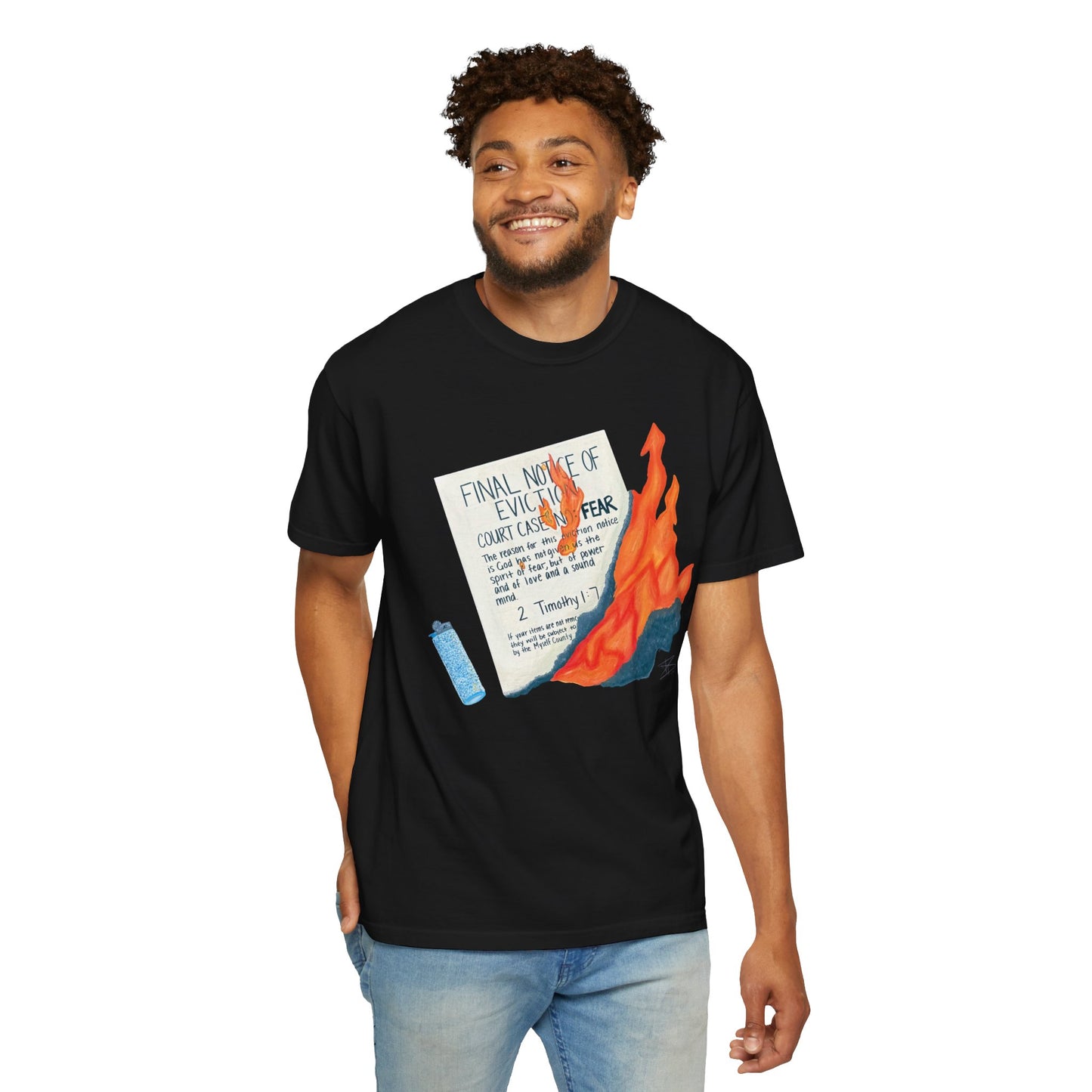 T-Shirt — 'Final Notice' Eviction Notice Burning Graphic Tee
