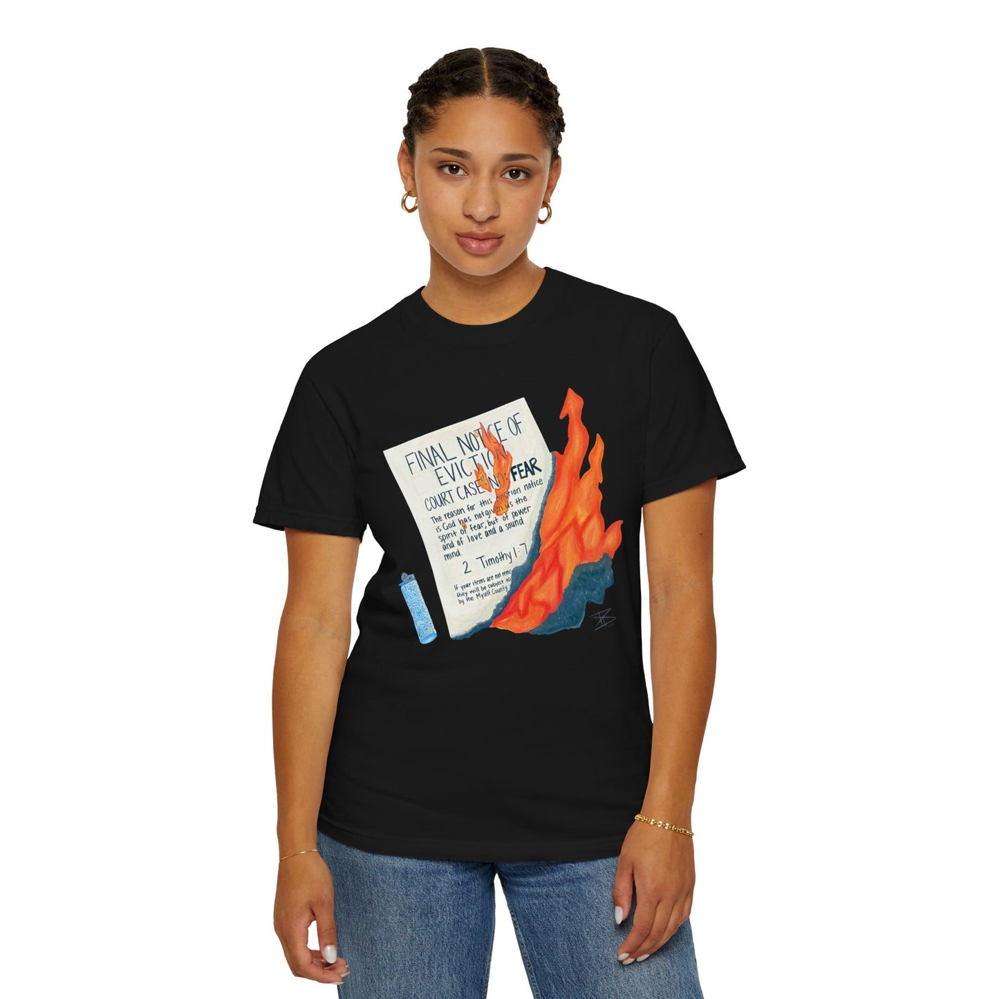 T-Shirt — 'Final Notice' Eviction Notice Burning Graphic Tee